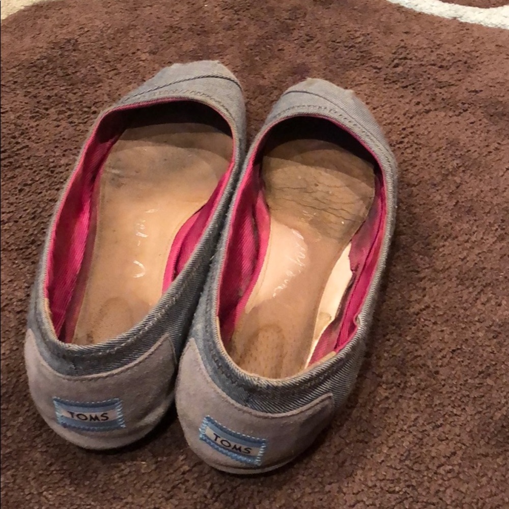 Blue jean ballet slippers